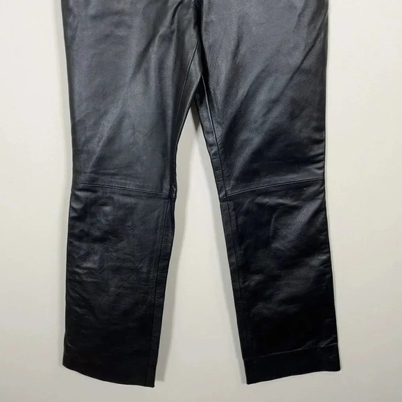 OSCAR LEOPOLD WIDE LEG LEATHER PANT - Picture 3 of 10